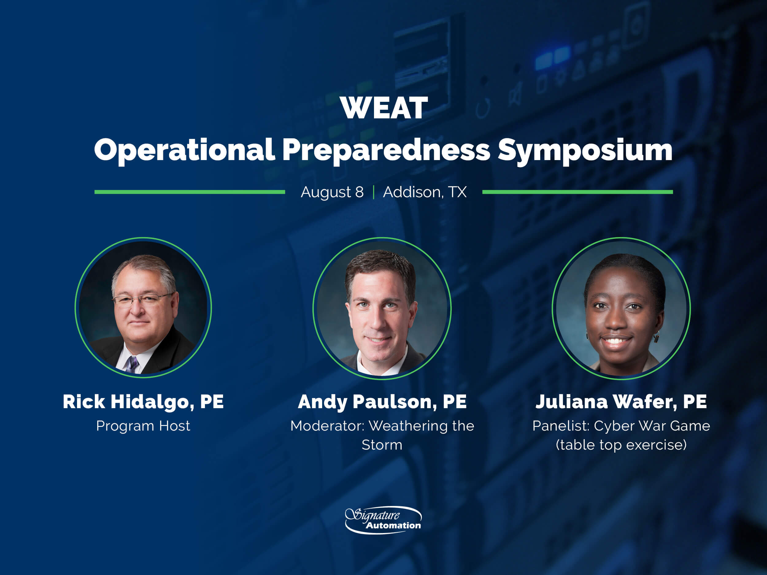 WEAT Operational Preparedness Symposium on August 8, 2018